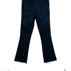 Veronica Beard Blue Flare Wide Leg Jeans, with side stripes